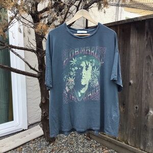 Daydreamer Bob Marley Graphic Tee in Blue Fits Like An Xl Super Soft Oversized